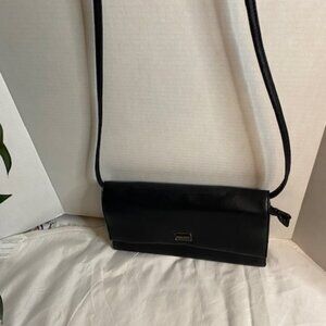 Koltov Crossbody Purse Black Multiple Pockets that converts to a clutch